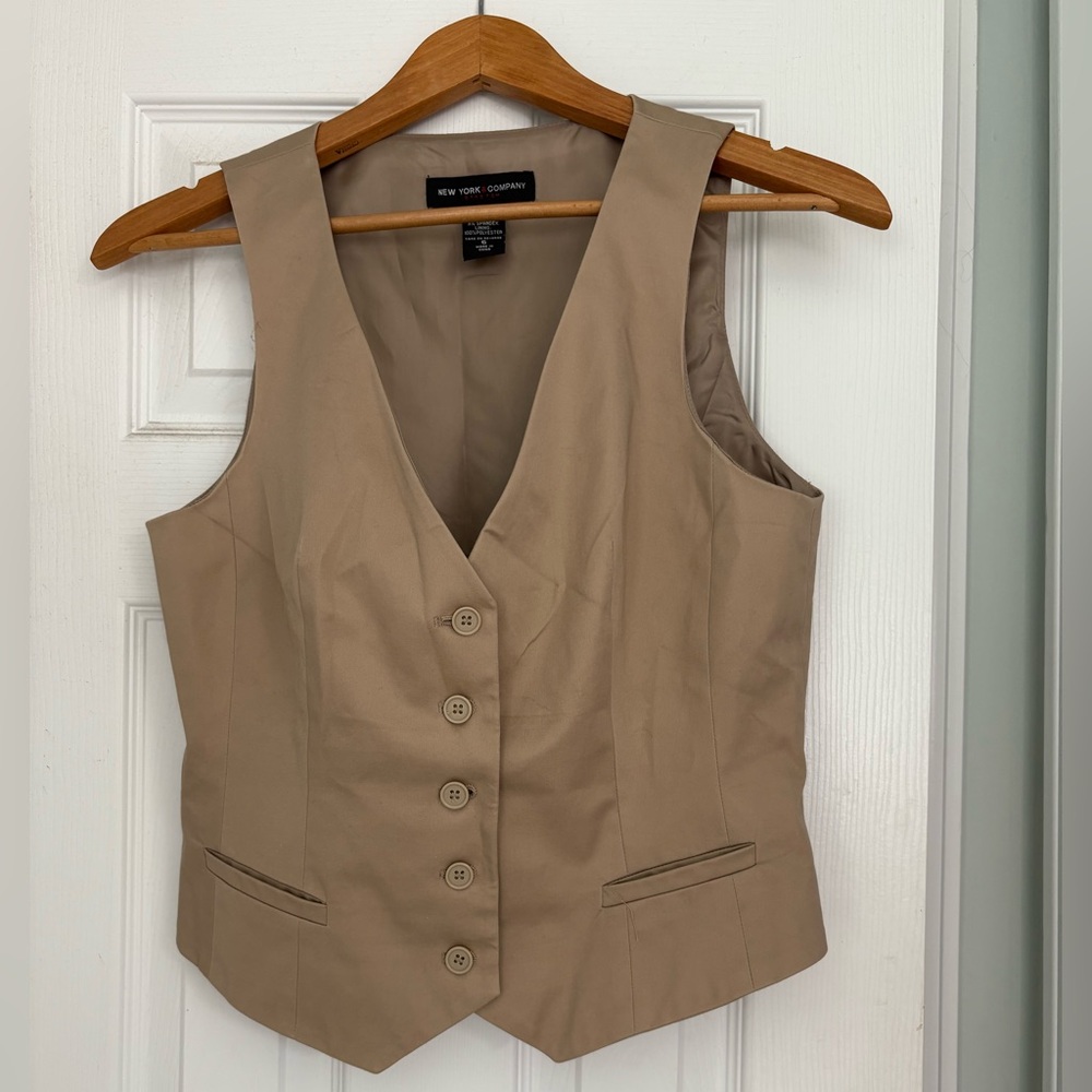 New York & Company Beige Vest